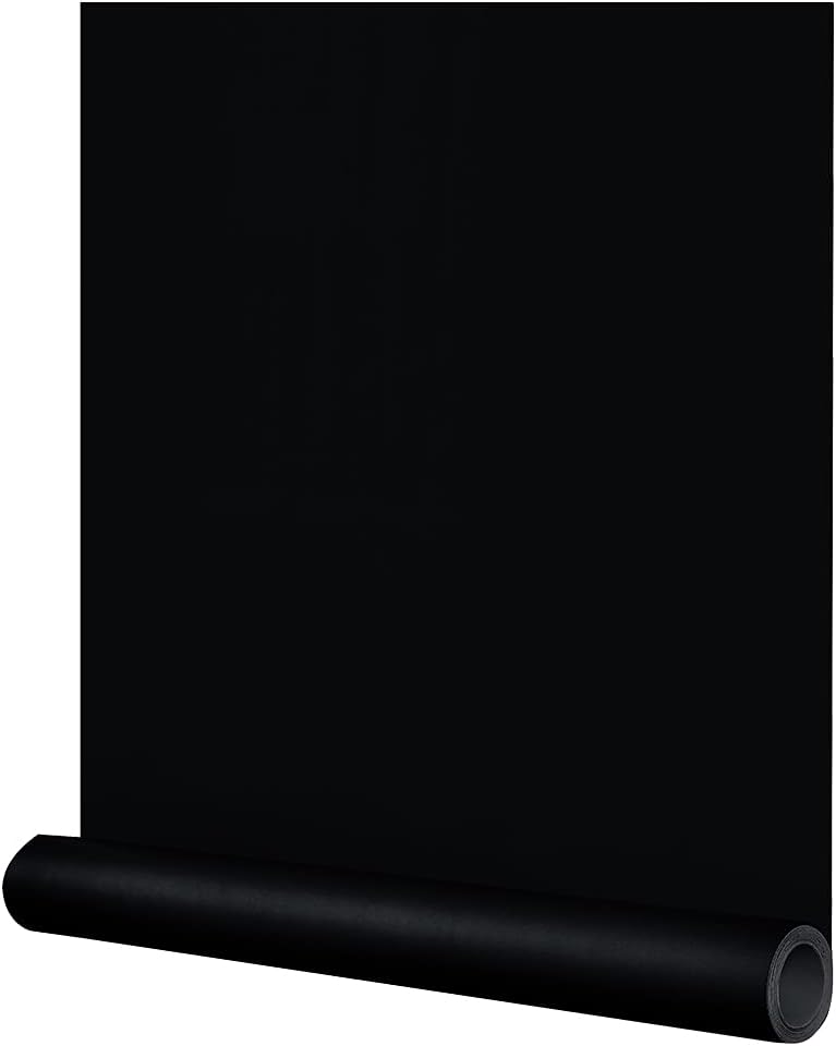 Black Wallpaper Peel and Stick Contact Paper for Home Decor
