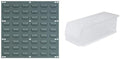 Akro-Mils 18in x 19in Steel Wall Mount Louvered Panel with 12-Pack