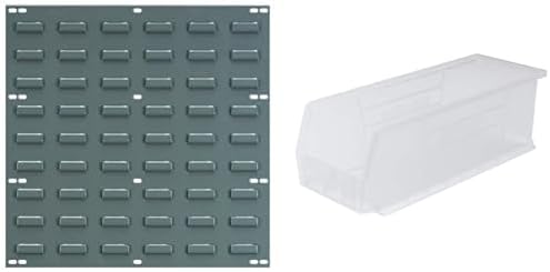 Akro-Mils Steel Wall Mount Louvered Panel with Stackable Bins