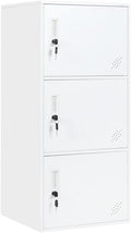 3 Door Vertical Stackable Storage Cabinet with Lock - Secure Metal