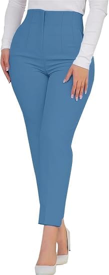 Womens Straight Leg Pants 2025 High Waisted Stretchy Trousers