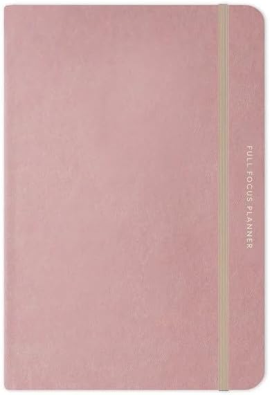 Full Focus Blush Vegan Leather Planner for Daily Goal Setting