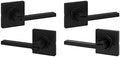 Kwikset Casey Mixed 2 Pack Passage and Privacy Levers - Matte Black
