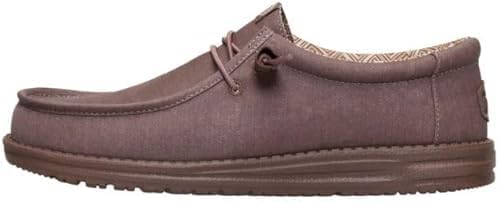 HEYDUDE Mens Wally Stretch Canvas Loafers for Everyday Comfort