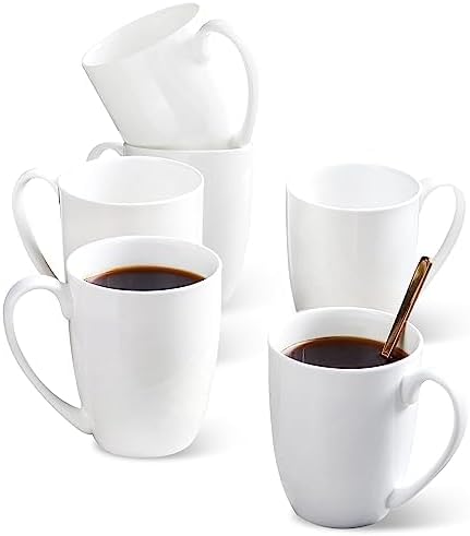 Chulan Fine Bone China Coffee Mugs Set of 6 for Espresso & Tea