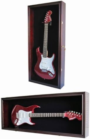 DisplayGifts 42in Electric Guitar Display Case with Lockable Door