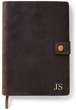 Refillable Leather Journal Cover with Card Slots and Pen Loop