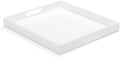 White Acrylic Large Ottoman Tray with Handles 18in x 18in - Spill