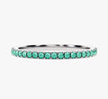 14k Solid Gold Turquoise Wedding Band for Women in Various Colors