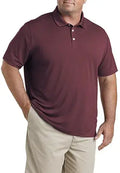 DXL Big + Tall Essentials Solid Golf Polo Shirt - Moisture-Wicking Fit