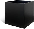 Galvanized Steel Planter Box 24in Square - Heavy Duty Black Metal