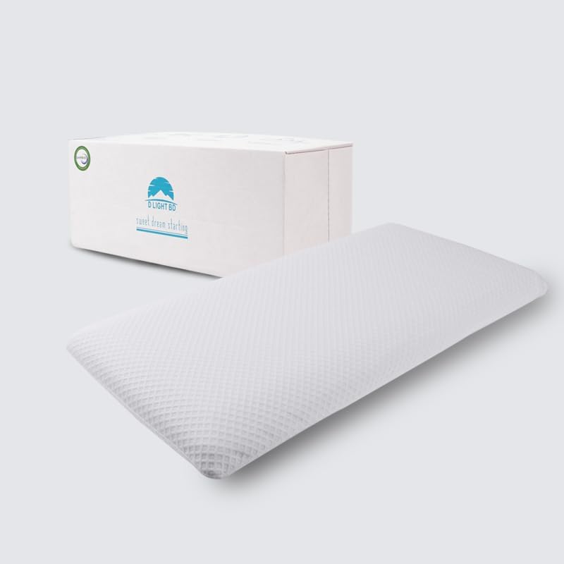 Slim 3.2in Stomach Sleeping Memory Foam Pillow for Comfort