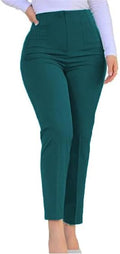 Womens High Waisted Pleated Stretchy Dress Pants - Slim Straight