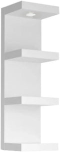 Versatile 4 Tier Wall Shelf Unit White Lack Wall Shelf - Floating LED