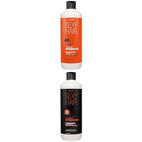 SexyHair I WANT STRENGTH Shampoo and Conditioner for All Hair Types