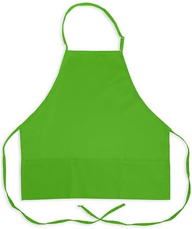 KNG Lime Green 3 Pocket Adjustable Bib Apron Pack of 6 for All