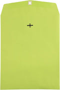 JAM PAPER 10 x 13 Open End Colored Envelopes - Ultra Lime Green