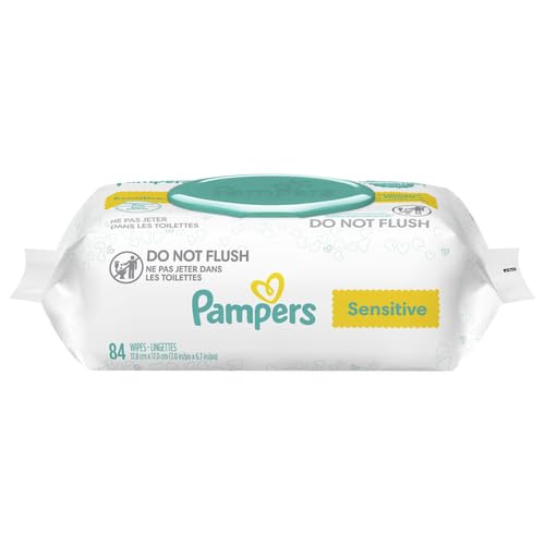 Pampers Baby Wipes Sensitive 84ct, Perfume-Free, Gentle Cleanse