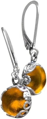 Handmade Vintage White Leverback Botanicals Earrings for Women
