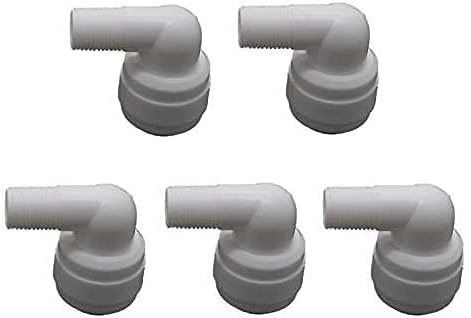 Elbow Male Thread Adapter 1/8in x 3/8in for Water Purifiers