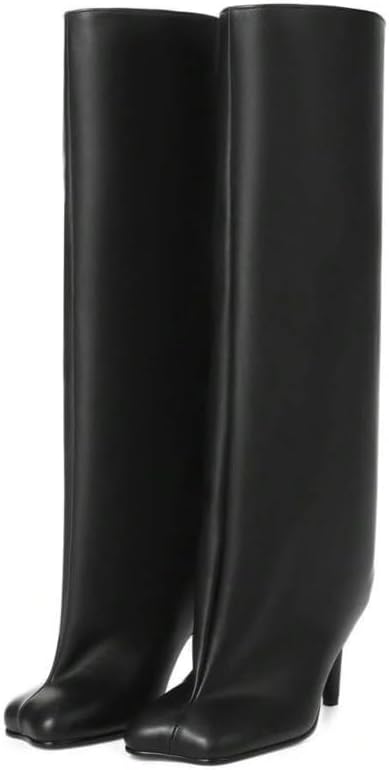 Knee High Boots for Women Faux Suede Wide Calf Stylish Design
