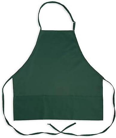 KNG 3 Pocket Adjustable Bib Apron - Forest Green, Pack of 60
