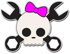 Pink Bow Wrench Vinyl Sticker