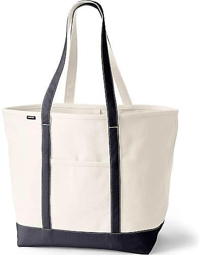 Durable Lands' End Open Top Canvas Tote Bag for All Occasions