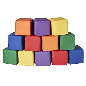 ECR4Kids SoftZone Patchwork Toddler Building Blocks for Fun Learning