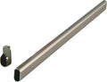 Oval Closet Rod with End Supports (Satin Nickel) - Custom Fit Rod