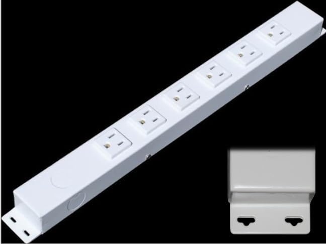 16 Hardwired Power Strip with 6 Vertical Outlets for Easy Use