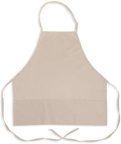 KNG Light Taupe 3 Pocket Adjustable Bib Apron for All Users