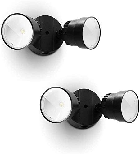 LUTEC 2000 Lumen Dual-Head Flood Light for Outdoor Security