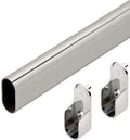 Oval Wardrobe Tube Polished Chrome Closet Rod W 48in - Sleek Strength