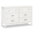 Davinci Sawyer Farmhouse 6-Drawer Dresser in Heirloom White