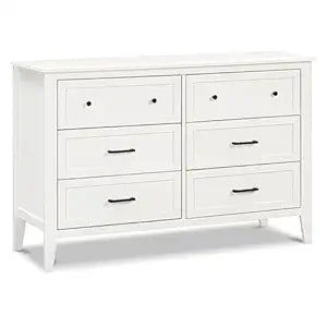 Davinci Sawyer Farmhouse 6-Drawer Dresser in Heirloom White