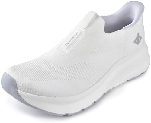 JACKSHIBO Mens Slip in Shoes with Arch Support and Comfort