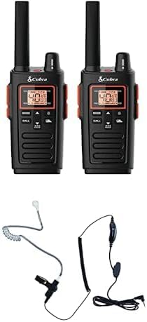 Cobra RX380 Walkie Talkies with Headsets: Long Range, Rechargeable