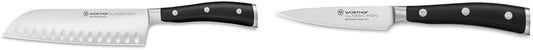 Wusthof Classic IKON 7in Hollow Edge Santoku & 3.5in Paring Knife