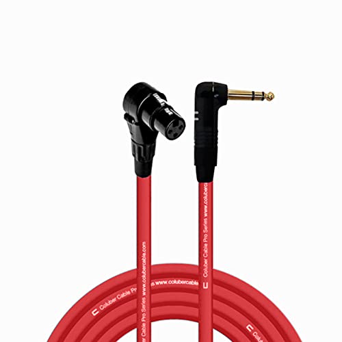 COLUBER CABLE Right Angle XLR Female to 1/4 TRS - 20 Feet