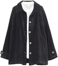 Minibee Women's Corduroy Jacket Button Down Coat - Casual Layer