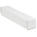 Square Mailing Tubes 5 x 30 in Oyster White - Stable, Space-Saving