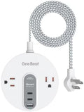 Power Strip Surge Protector with 2 USB C and 3 USB - Compact Desktop