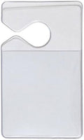 Clear Parking Permit Holder 100 Pack - Durable Vertical Rear View