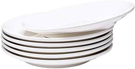 Vikko Dinner Plate Set of 6 White Ceramic 11 Inch Plates
