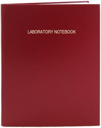 BookFactory Lab Notebook - Durable Hardbound 312 Pages Red Cover