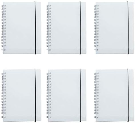 Yansanido 6-Pack Grid Spiral Notebooks - Thick Paper, Portable Size