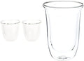 De'Longhi Double Walled Thermo Espresso and Latte Glasses Bundle (Set