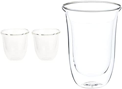 De'Longhi Double Walled Thermo Espresso and Latte Glasses Set