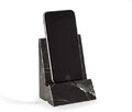 Black Zebra Marble Desktop Phone and Tablet Cradle - Cable Pass-Thru
